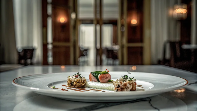 Elegantly plated dish at Philadelphia fine dining restaurant